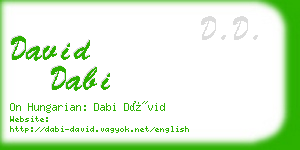 david dabi business card